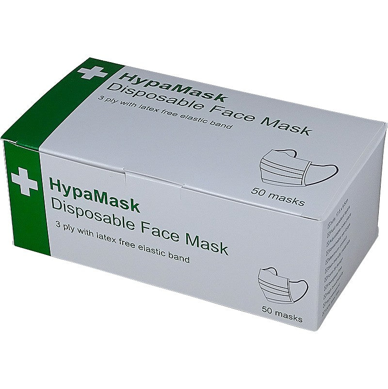 HypaMask 3Ply Disposable Type II Protective Face Masks (Box of 50)