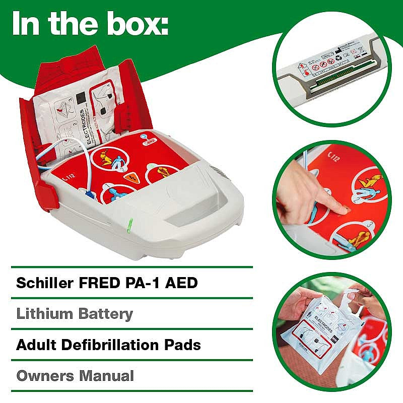 Schiller FRED PA-1 Automatic AED with 10 Year Warranty