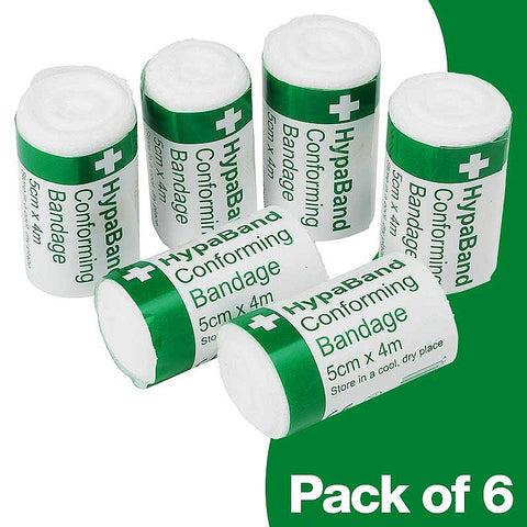 HypaBand Conforming Bandage, 5cmx4m (Pack of 6)