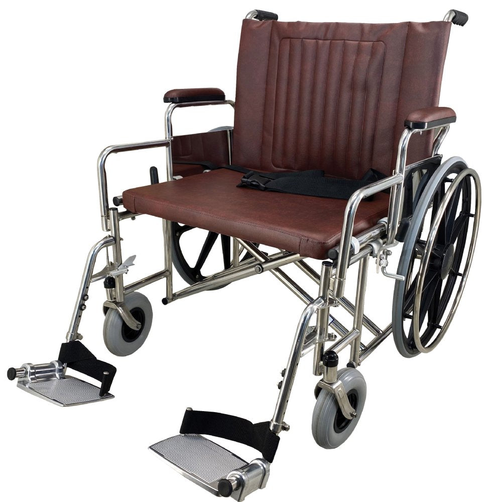 MRI Wheelchair, 24" Wide, Heavy Duty, Non-Magnetic, Detachable Footrest