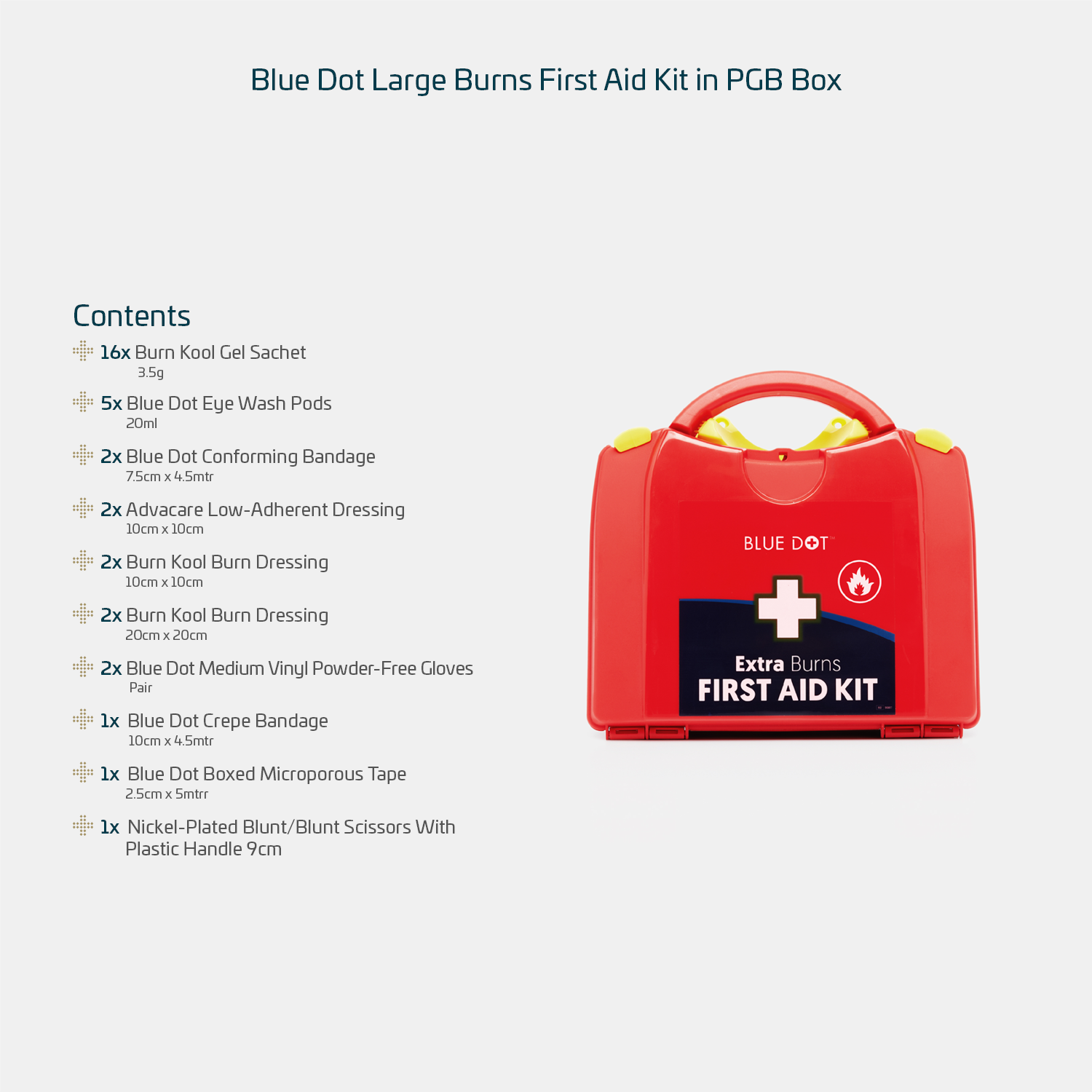 Blue Dot Large Burns First Aid Kit in PGB Box