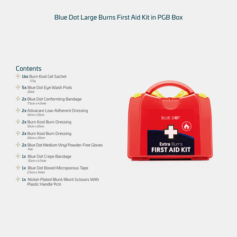 Blue Dot Large Burns First Aid Kit in PGB Box