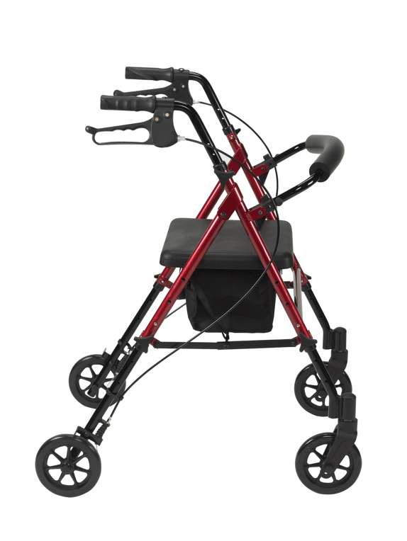 Four Wheel Rollator With Adjustable Seat Height